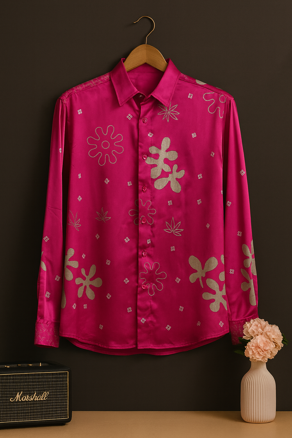 Silver Petals (Real Silver/Chandi Shirt)