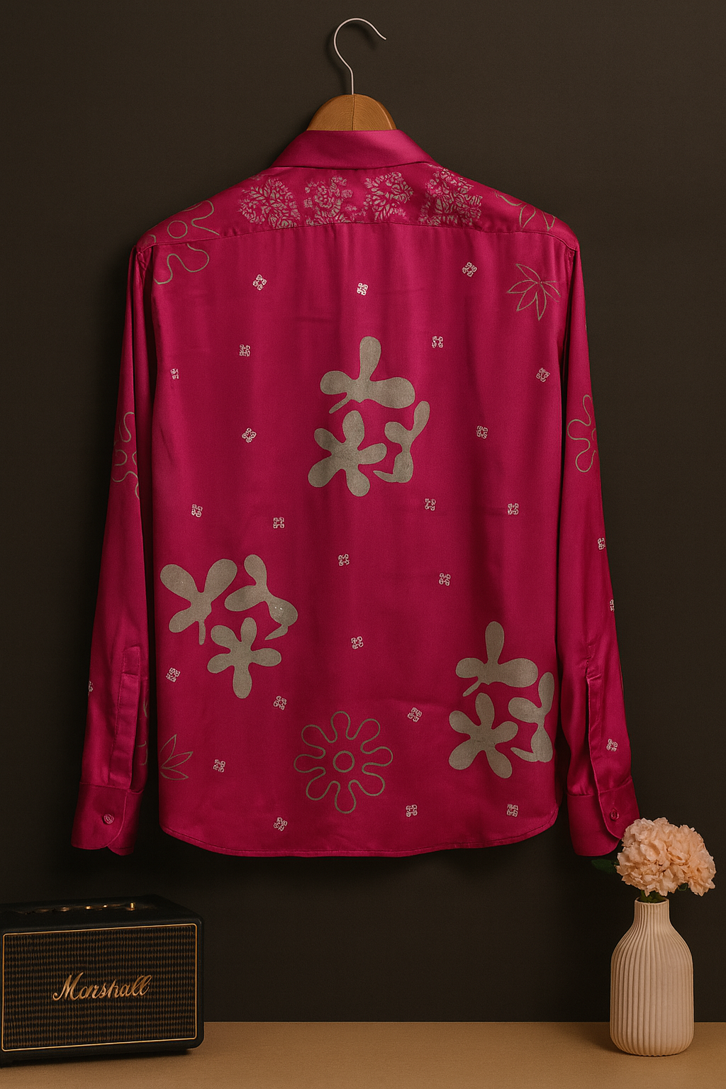 Silver Petals (Real Silver/Chandi Shirt)