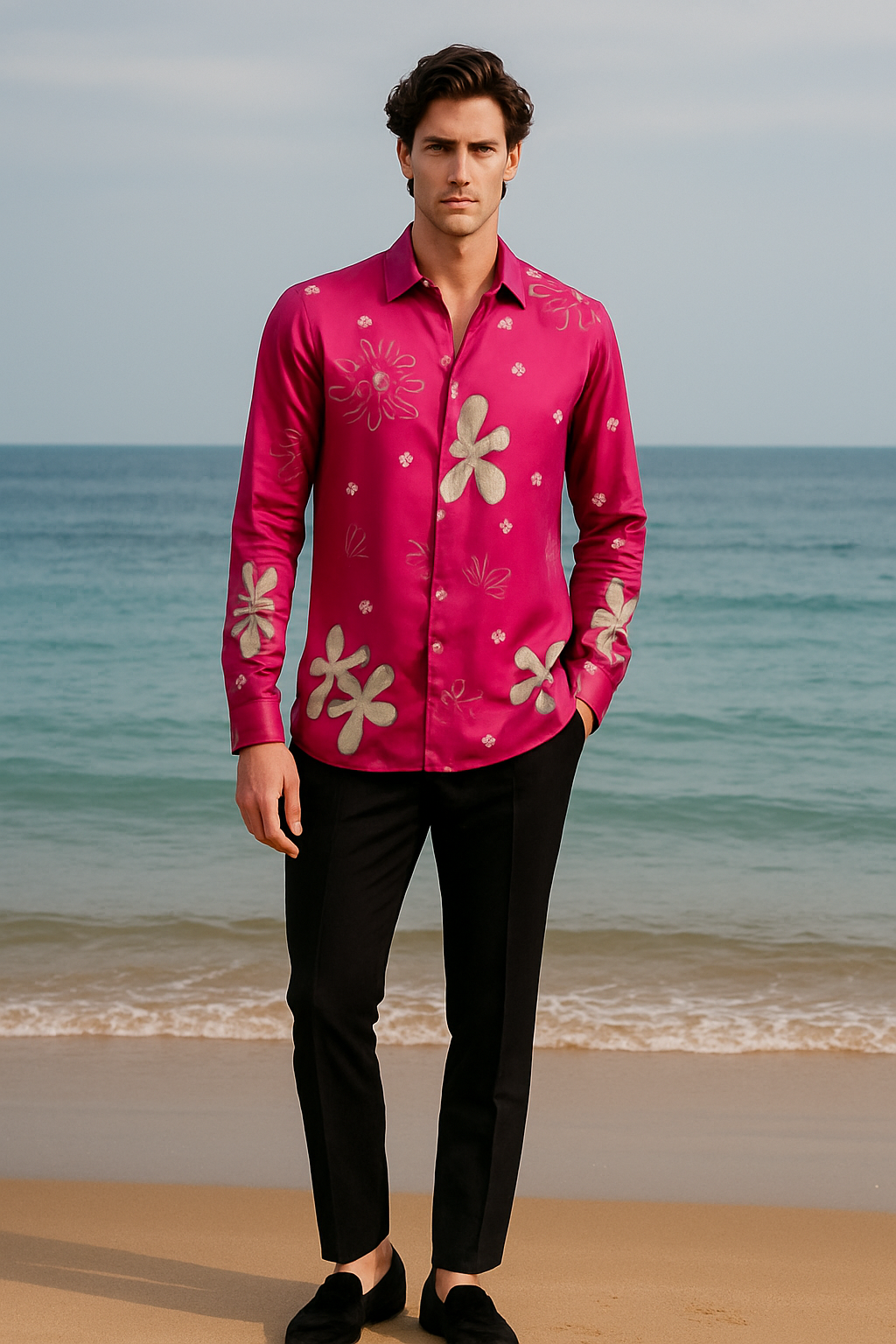 Silver Petals (Real Silver/Chandi Shirt)